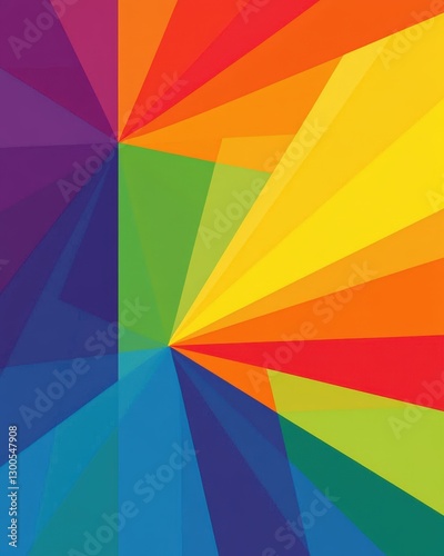 Abstract colorful geometric rays background. Great for creative designs and presentations