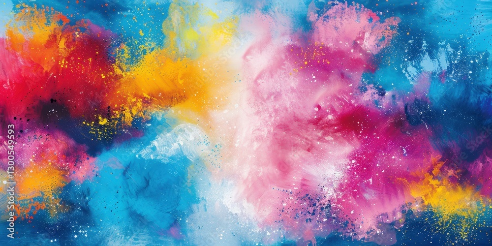 Fototapeta premium Abstract colorful paint explosion art piece for modern creativity design use
