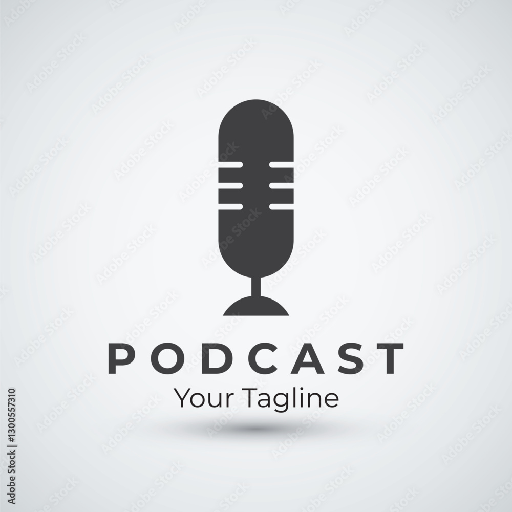 black podcast logo template vector design with modern trendy microphone audio Podcasts for studio interview multimedia and web design black podcast logo template vector design with modern trendy microphone audio Podcasts for studio interview multimedia and web design