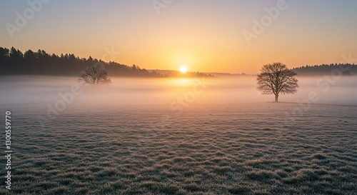 sunrise over the river