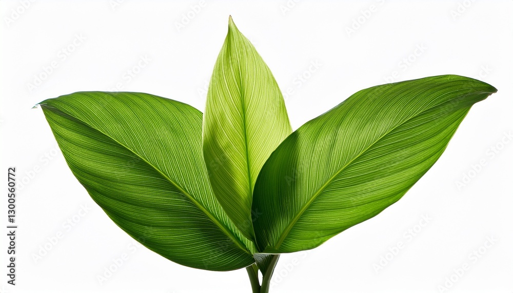 Fototapeta premium green leaf isolated on white