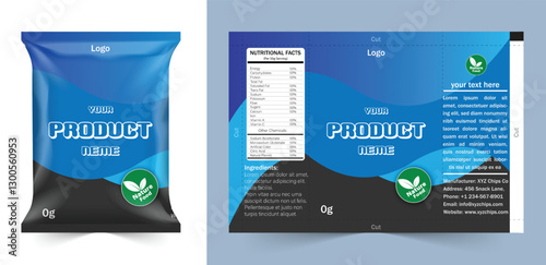 Chips package design, foil bags with the original file in 3d illustration. Chip's packaging ideas | chip packaging, packaging, chips, vector, template.