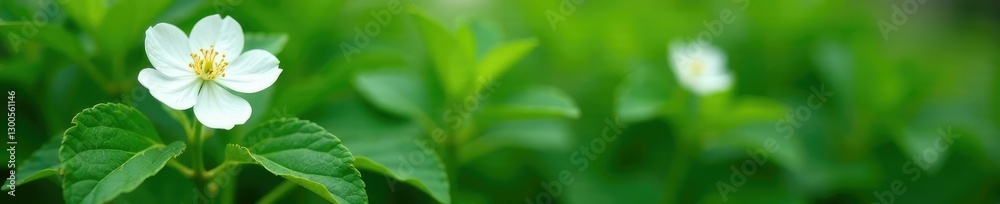 White flower blooms on pepper bush green leaves, plant, leaves, garden White flower blooms on pepper bush green leaves, plant, leaves, garden