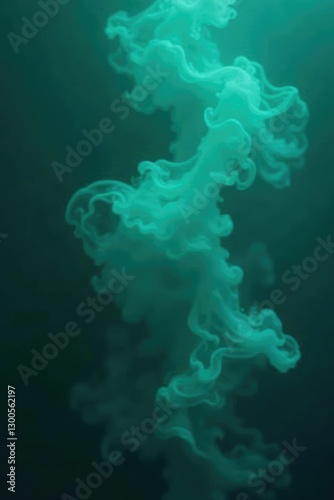 Swirling teal mist in a dark, textured background, mist, texture, deepness