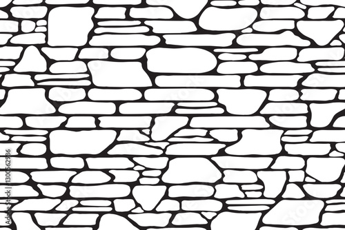 Stone wall texture vector illustration