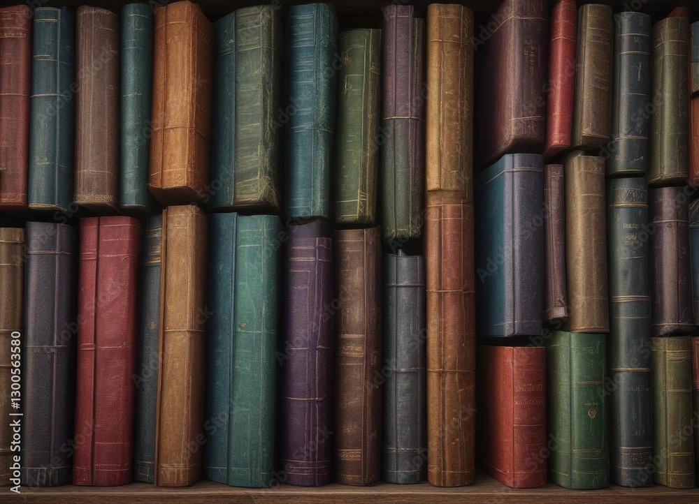Hand-drawn colored books stacked in a vertical tower,  illustration, books,  art