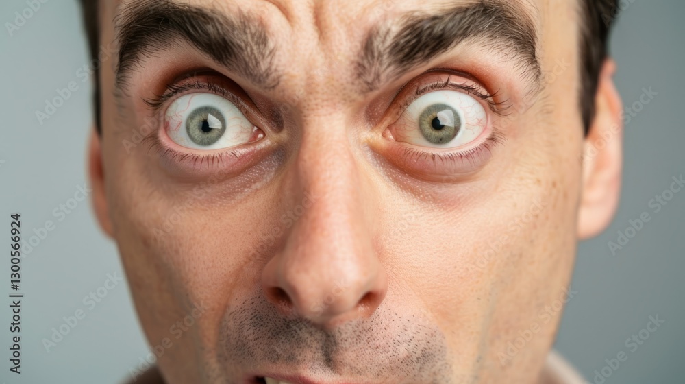 Obraz premium A person making an odd facial expression.