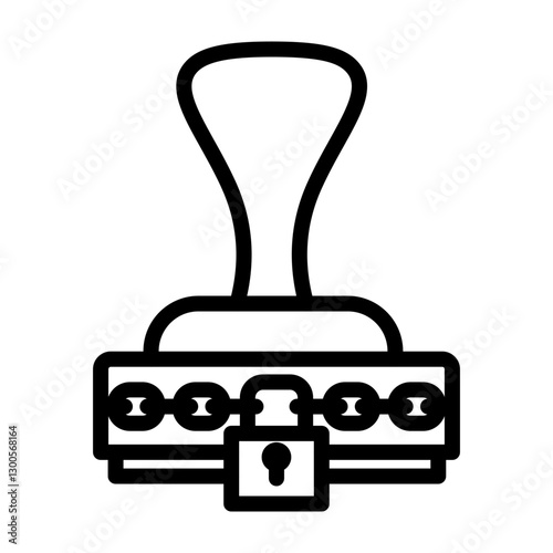Confidential Stamp Vector Line Icon Design