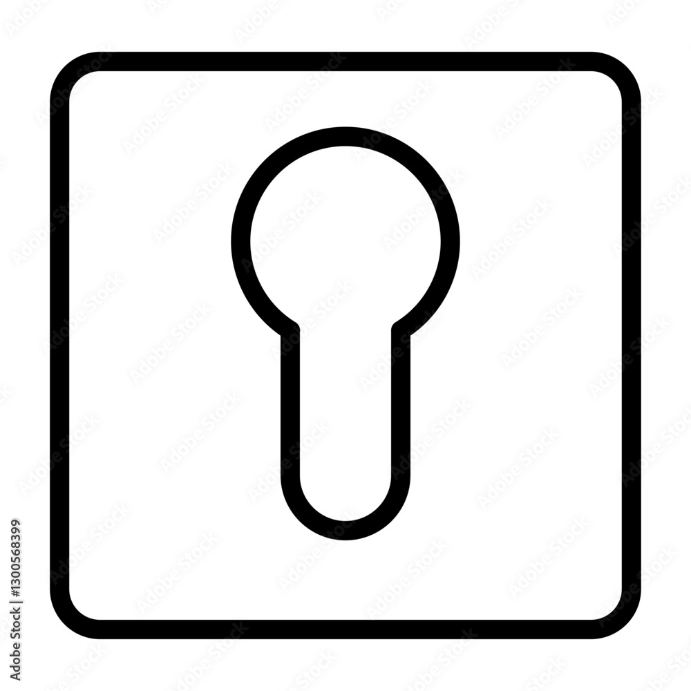Keyhole Vector Line Icon Design Keyhole Vector Line Icon Design