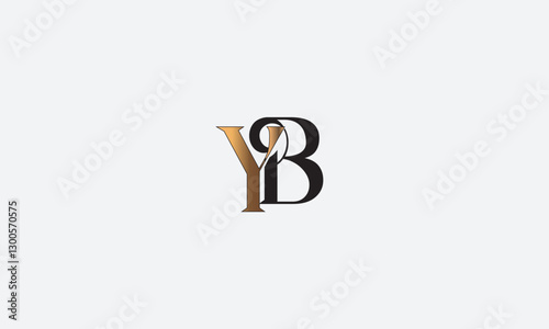 YB, BY, Y, B Abstract Letters Logo Monogram	