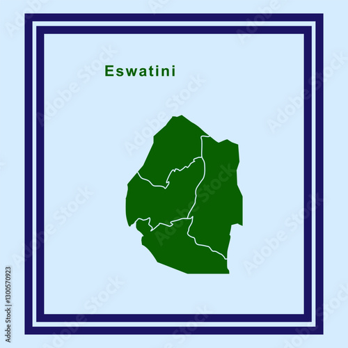 Modern Map of Eswatini with Interactive Features