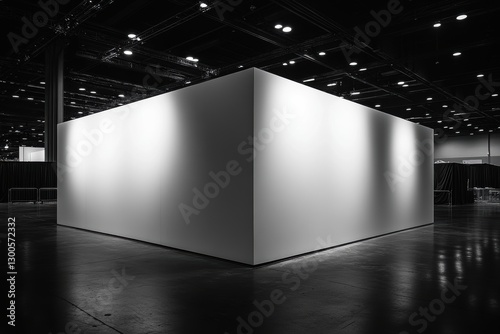 Booth area boundaries with geometric composition and negative space