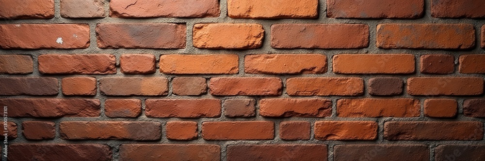 Deep brown brick wall with varied tones and mortar lines , surface texture, block Deep brown brick wall with varied tones and mortar lines , surface texture, block