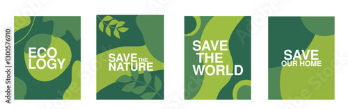 green eco friendly business card poster design