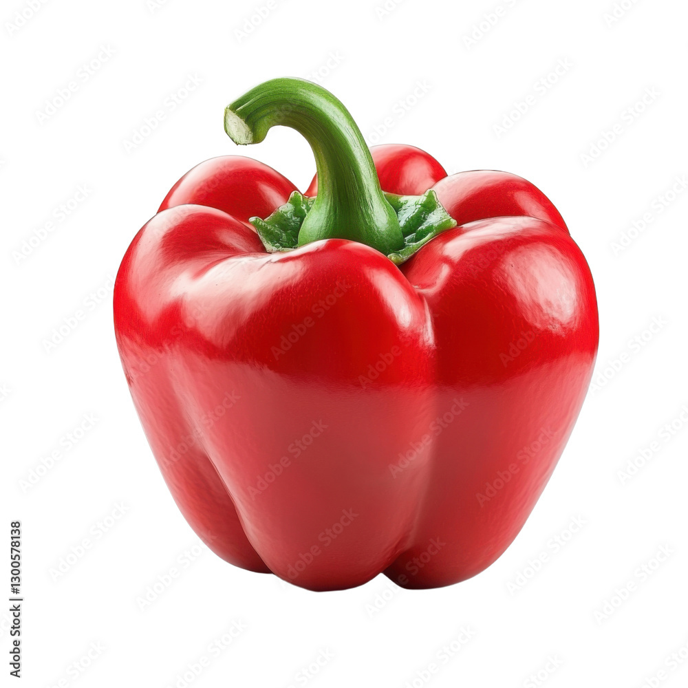 red bell pepper isolated on Cutout background.PNG