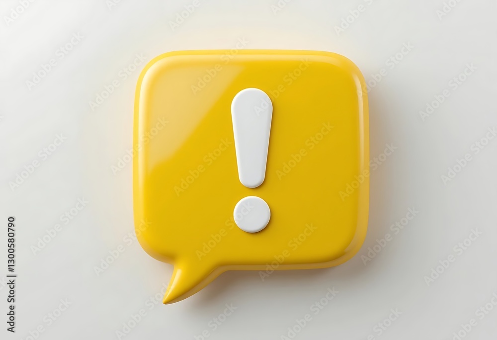 Exclamation mark icon 3d illustration background Exclamation mark icon 3d illustration background