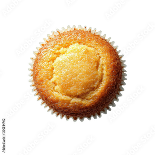Tasty muffin cake top view isolated on Cutout background.PNG