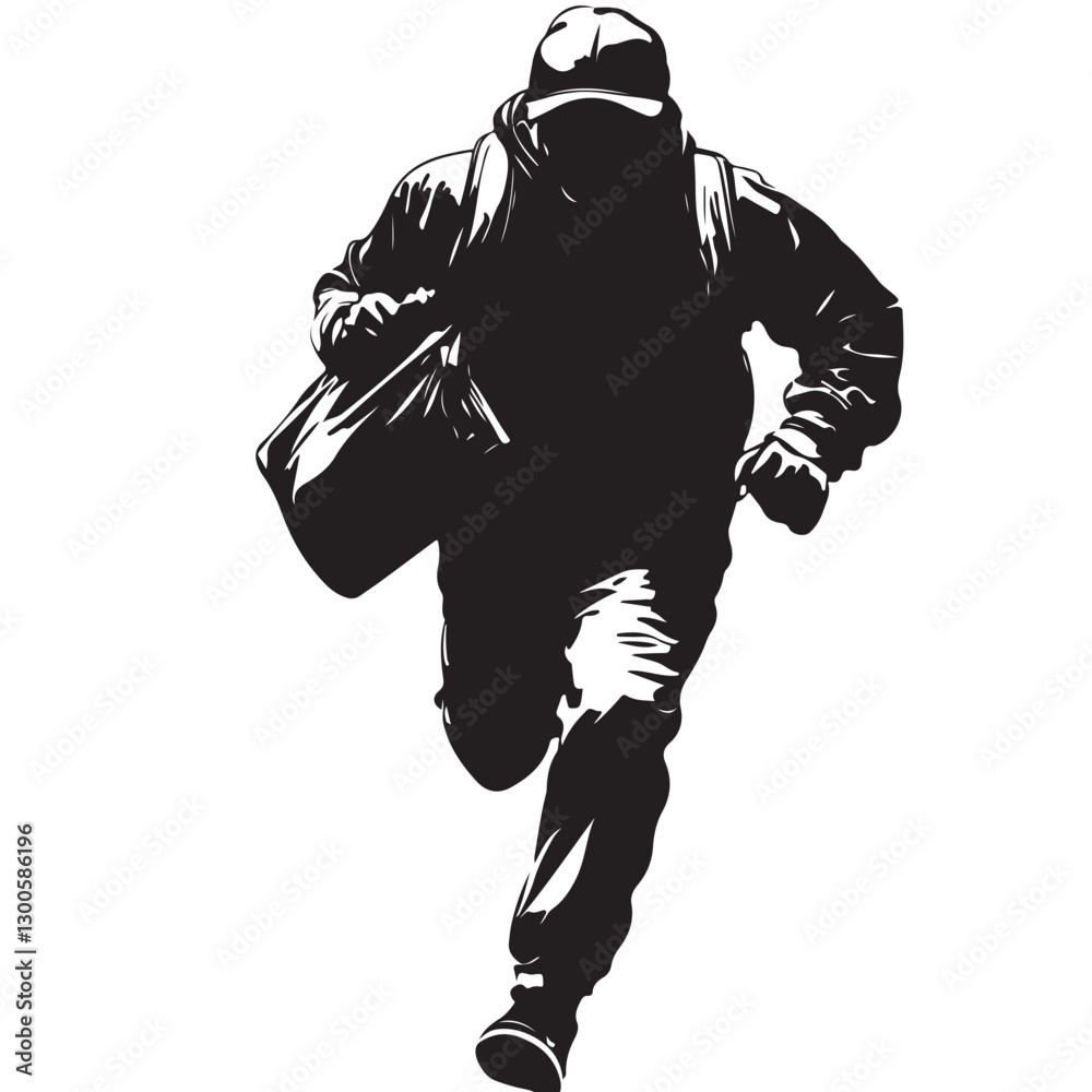 Fototapeta premium a_rober_in_black_and_white_does_acceleration