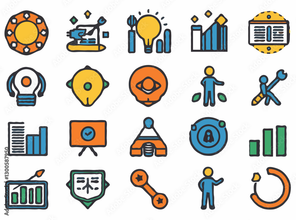 Freelance Career Development Icon Collection Freelance Career Development Icon Collection