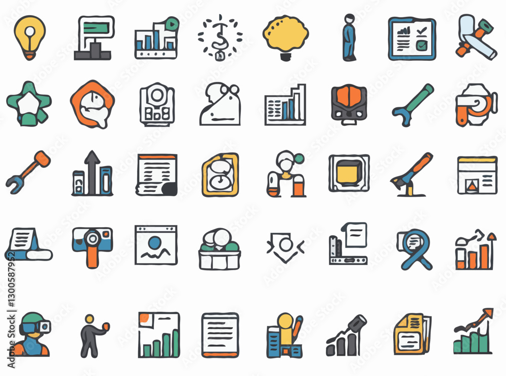 Freelance Career Development Icon Collection Freelance Career Development Icon Collection