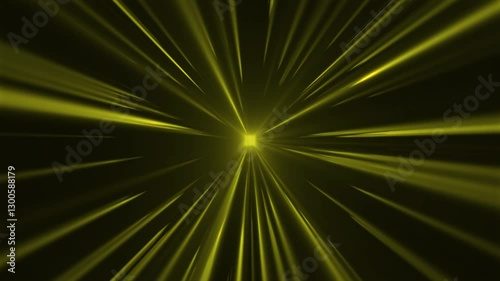 4K Golden Light Speed Warp. Futuristic Sci-Fi Tunnel Animation with Radiant Energy Streaks. High-Speed Space Travel Motion Background