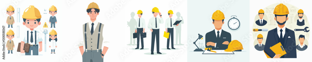vector architect wearing full clothes vector architect wearing full clothes
