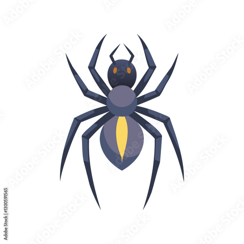 Spider insects icon of silhouette vector illustration