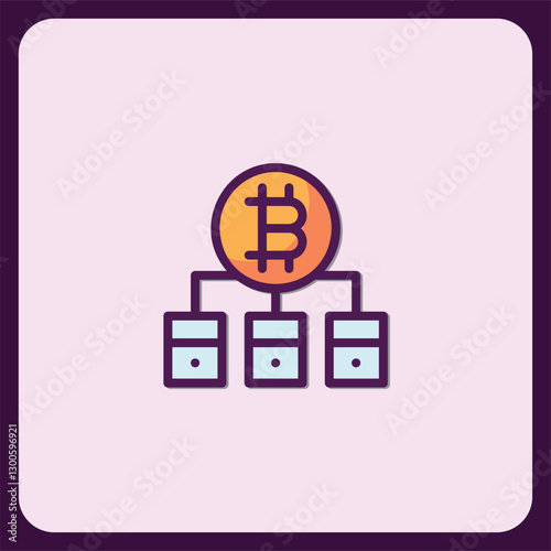 Bitcoin Network Decentralized Cryptocurrency System Illustration