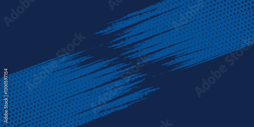 Blue color pattern gradient grunge texture background. Dots pop art comics sport style vector illustration Abstract background dark blue with modern corporate concept