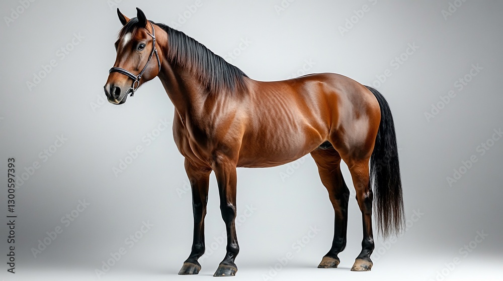 Obraz premium Majestic Chestnut Horse: A Stunning Portrait
