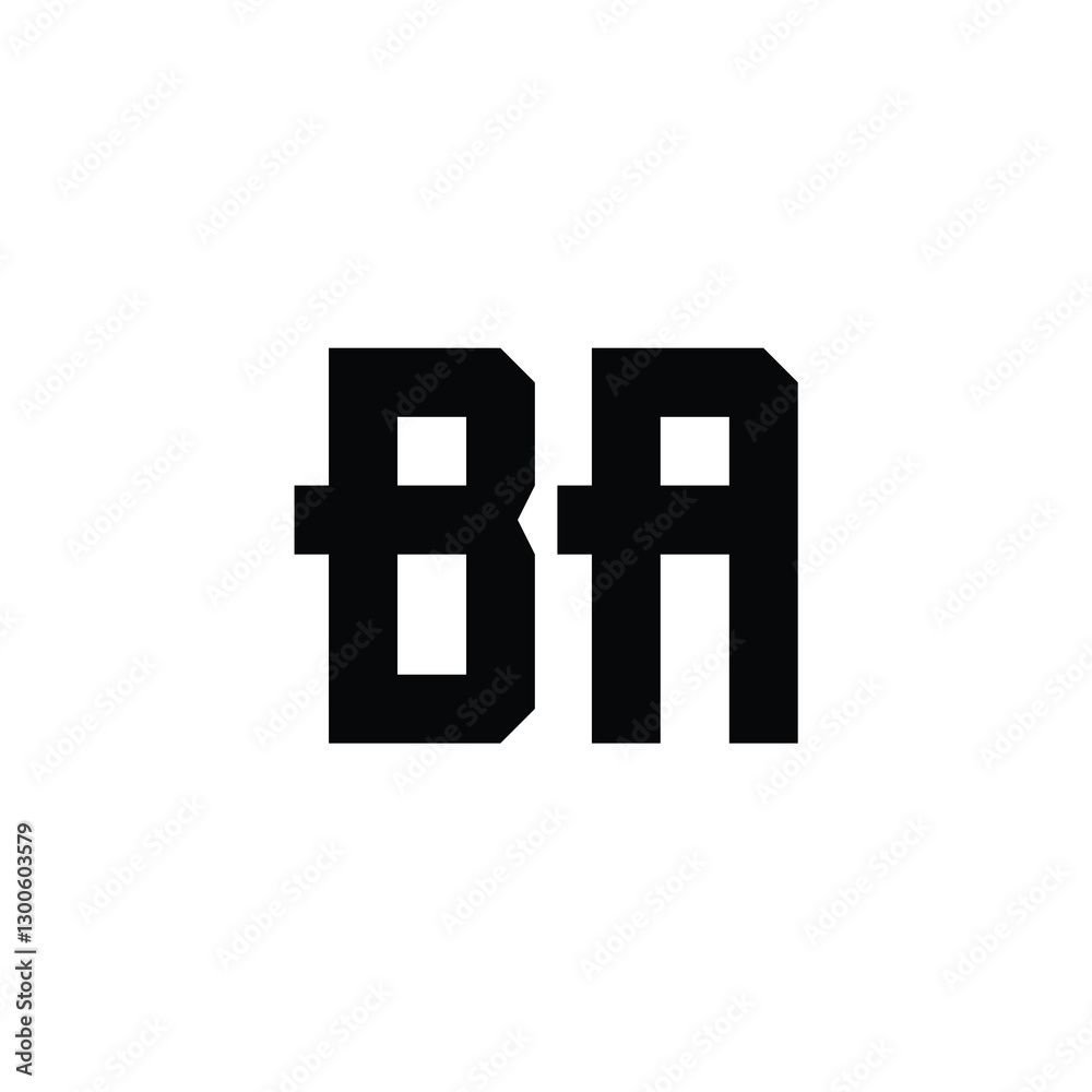 BA monogram logo design letter text name symbol monochrome logotype alphabet character simple logo BA monogram logo design letter text name symbol monochrome logotype alphabet character simple logo