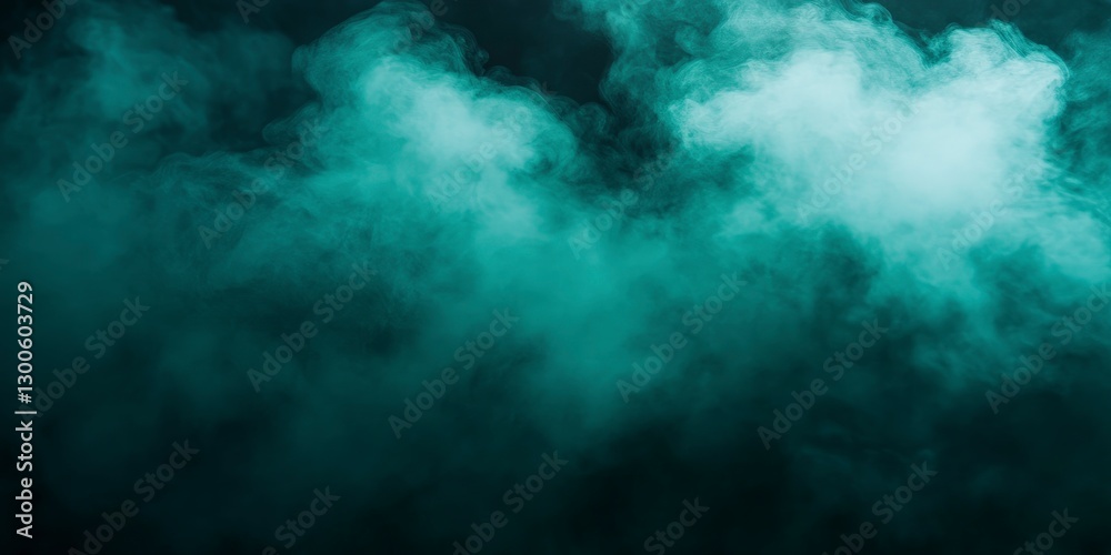 Dark green and cyan smoke-like background, fantasy scene with a dark, foggy atmosphere Dark green and cyan smoke-like background, fantasy scene with a dark, foggy atmosphere