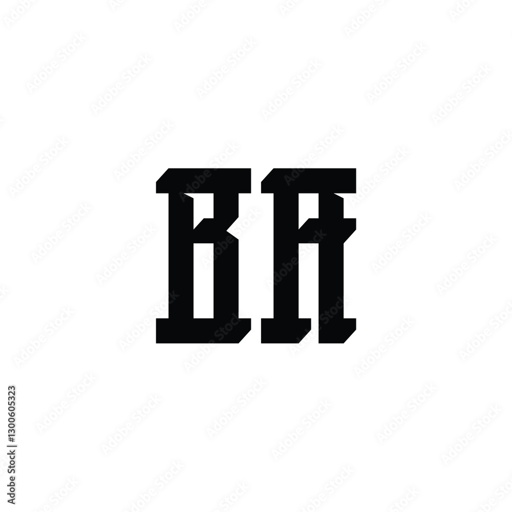 BA monogram logo design letter text name symbol monochrome logotype alphabet character simple logo BA monogram logo design letter text name symbol monochrome logotype alphabet character simple logo