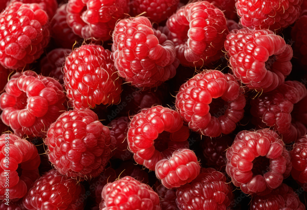 A bunch of fresh ready-to-eat red raspberries A bunch of fresh ready-to-eat red raspberries