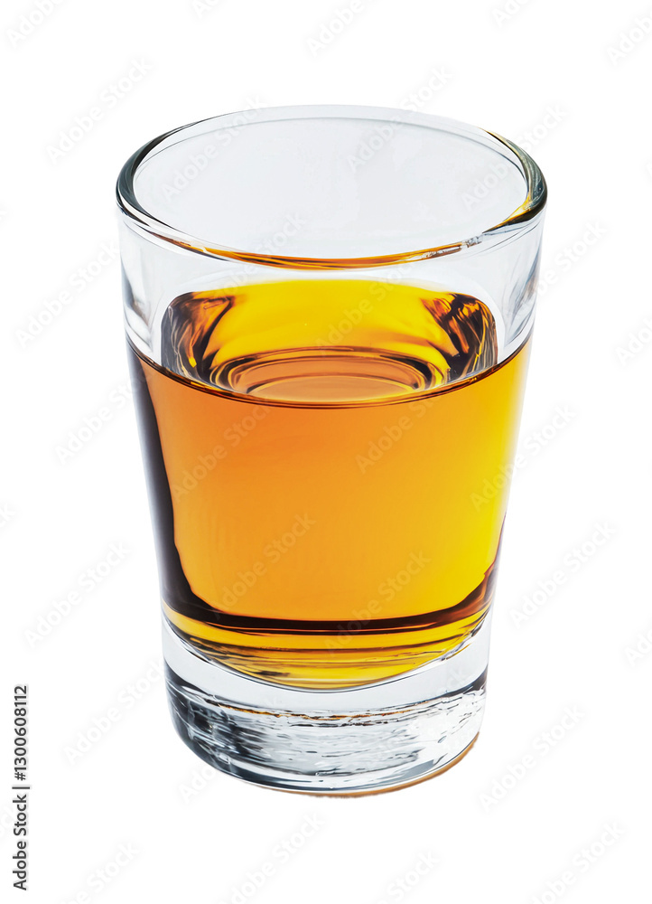 Warm amber liquid in a clear glass served for a social gathering or celebration occasion with friends, cut out Warm amber liquid in a clear glass served for a social gathering or celebration occasion with friends, cut out