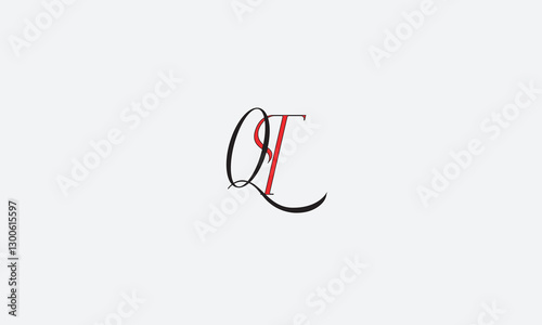 QT, TQ, Q, T Abstract Letters Logo Monogram