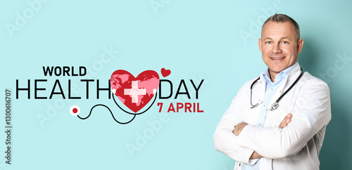 Handsome middle-aged doctor...