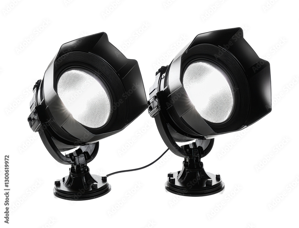Spotlight setup for a theatrical performance in a dimly lit stage environment showcasing creative lighting design, cut out Spotlight setup for a theatrical performance in a dimly lit stage environment showcasing creative lighting design, cut out