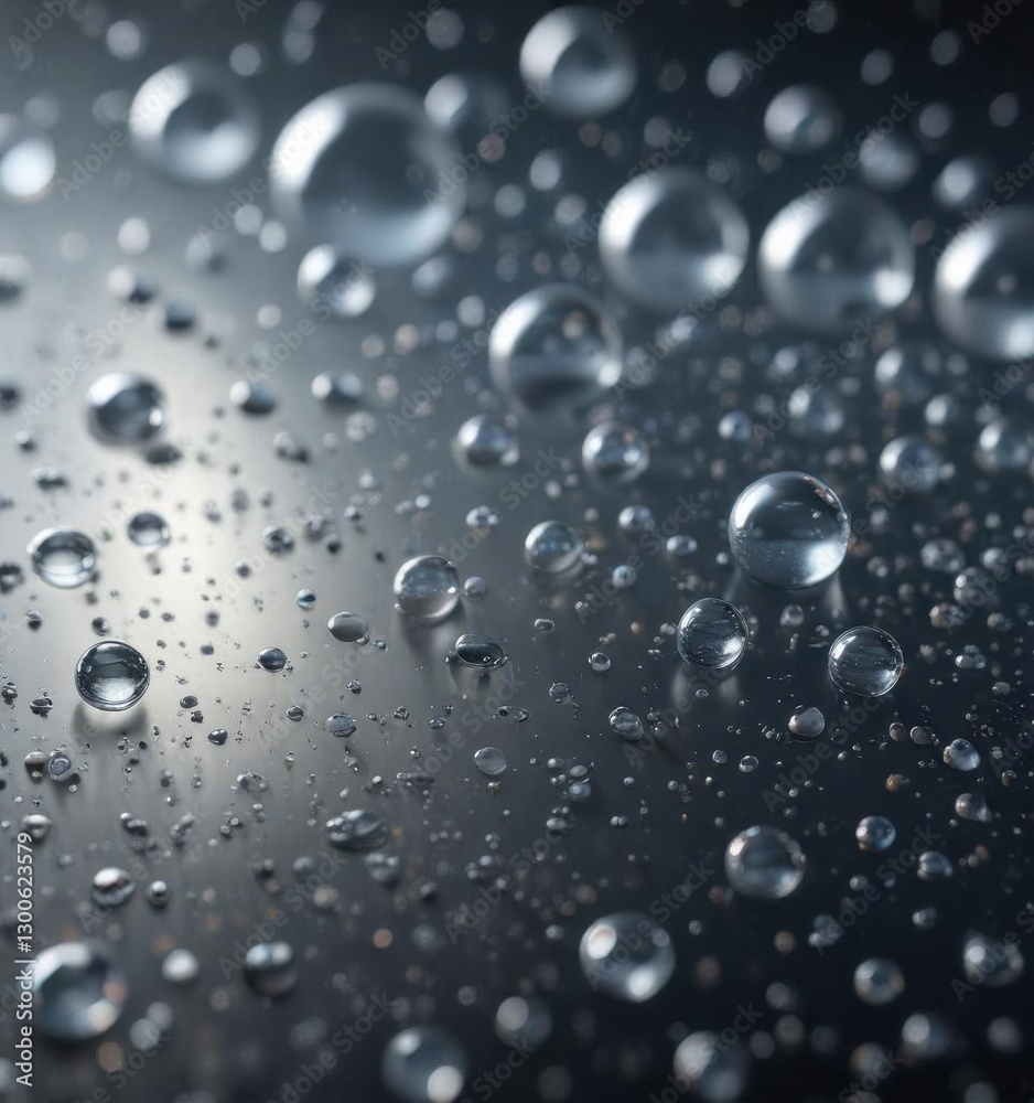 Glassy surface with tiny shimmering droplets and rounded bubble shapes, textured surface, glassy surface Glassy surface with tiny shimmering droplets and rounded bubble shapes, textured surface, glassy surface