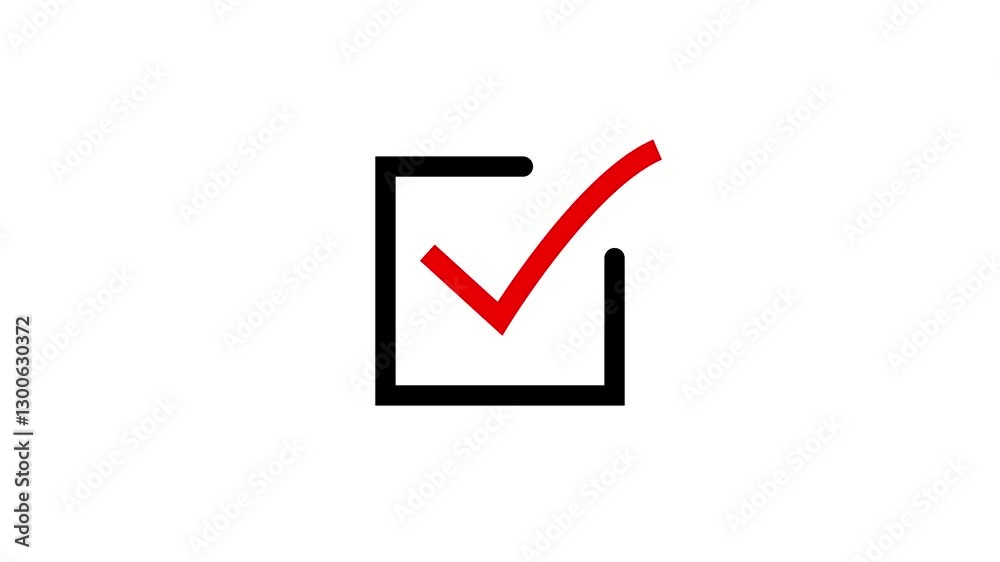 tik mark icon animation. white background check mark 4k video. tik mark icon animation. white background check mark 4k video.
