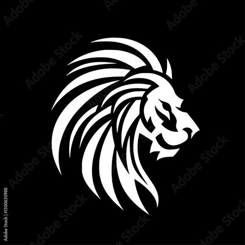 Wallpaper Mural Lion | Minimalist and Simple Silhouette - Vector illustration Torontodigital.ca