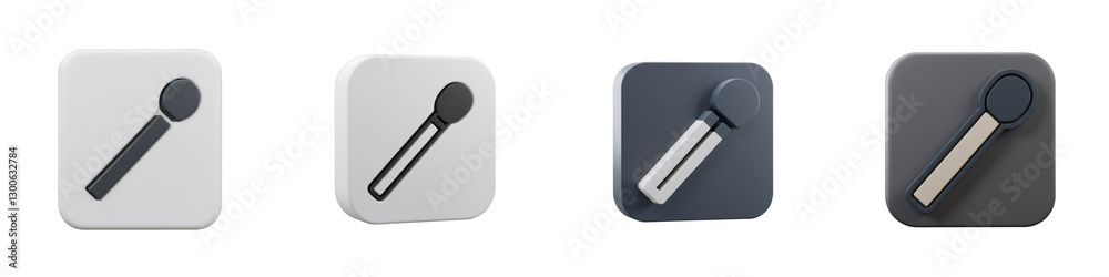 Four Match Icons in Various Colors on a Transparent Background Four Match Icons in Various Colors on a Transparent Background