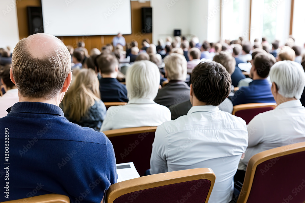 Audience in the lecture hall. Audience in the lecture hall.