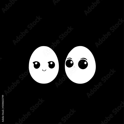 Eggs - Minimalist and Flat Logo - Vector illustration