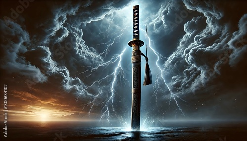 雷を放つ日本刀｜Japanese Katana Emitting Lightning