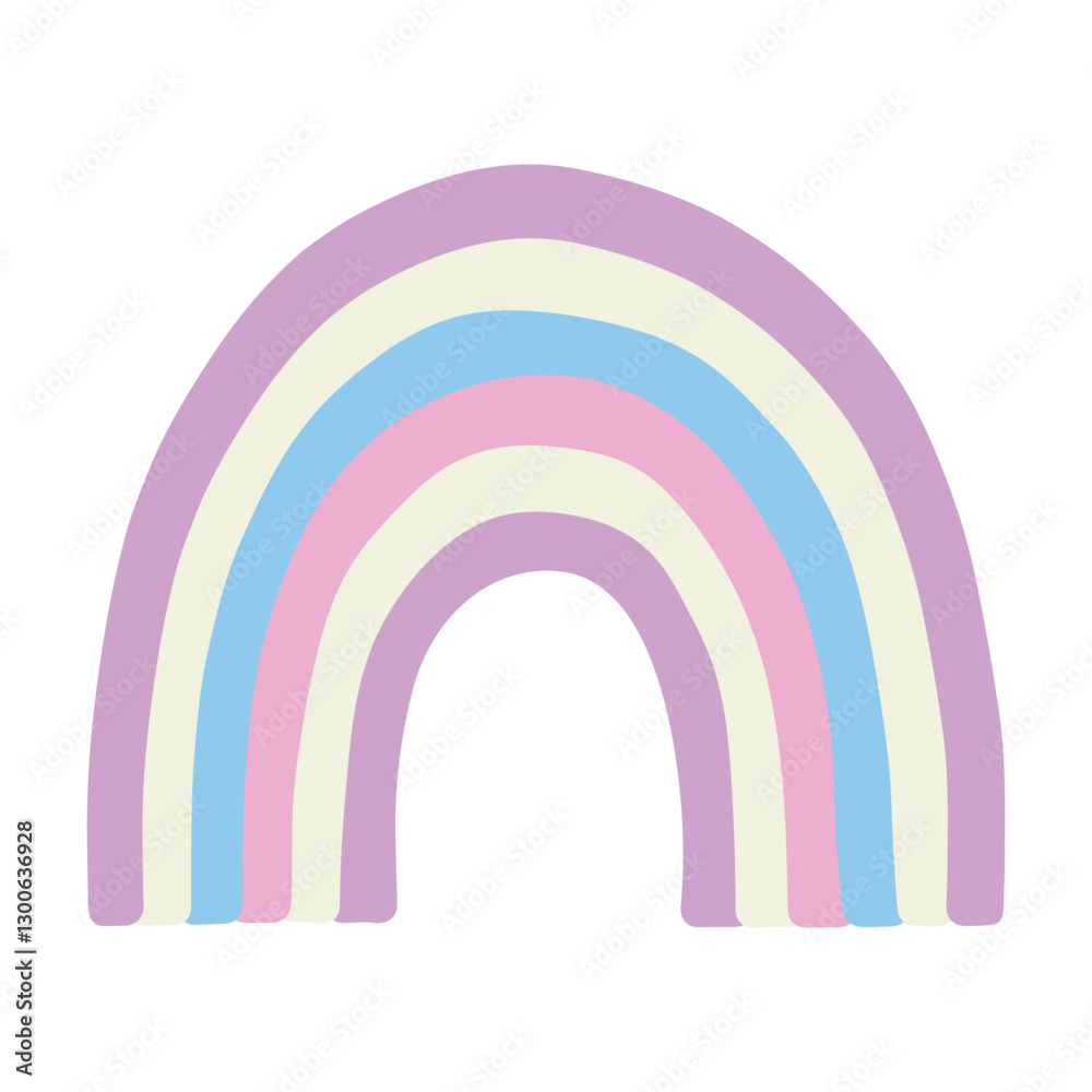 Obraz premium Colorful rainbow shape Intersex pride flag Happy pride day LGBTQ community Pride Month Vector hand drawn doodle for posters, stickers, logo, cards