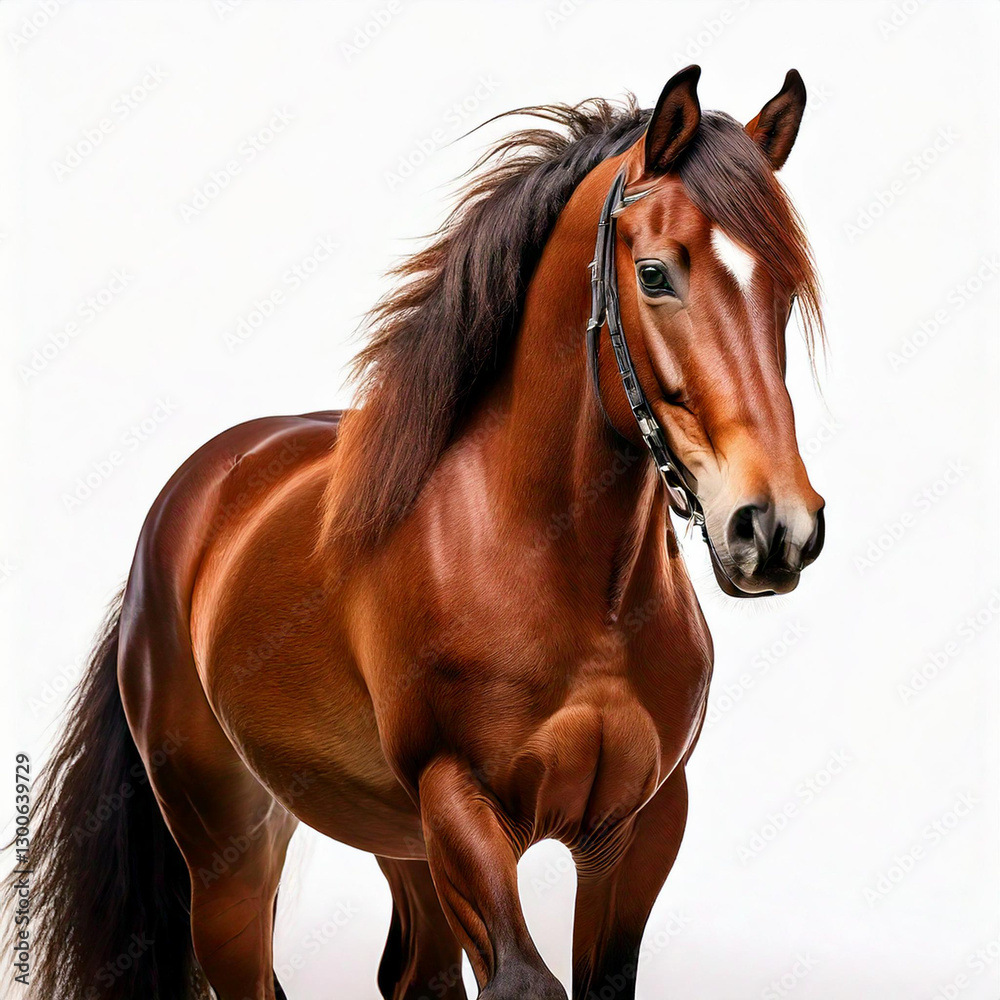 Fototapeta premium 馬 白背景