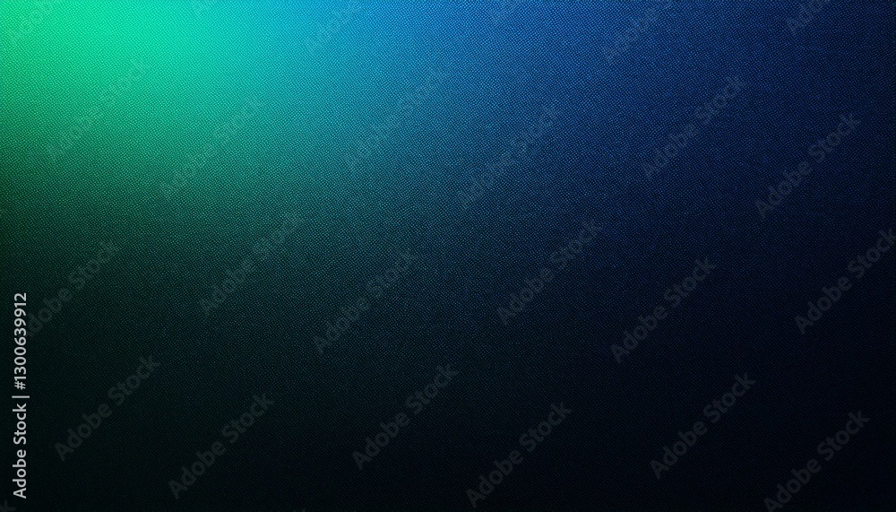 Obraz premium Blue green glowing grainy gradient on dark noise texture background black backdrop banner header poster copy space