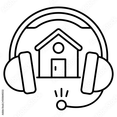 Trendy design icon of estate helpline