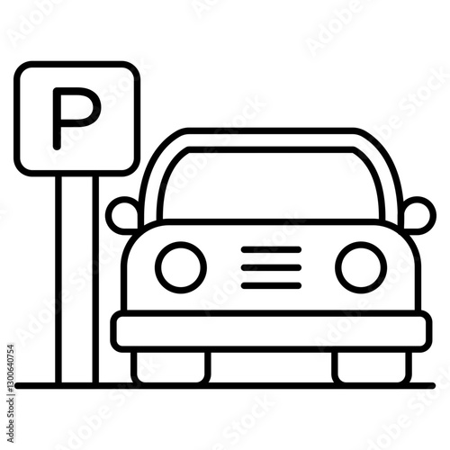 Premium download icon of car parking